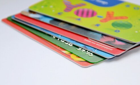Credit card plastic card bank cards