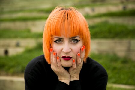 Girl nail eyes