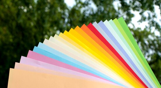 Color copy paper rainbow photo