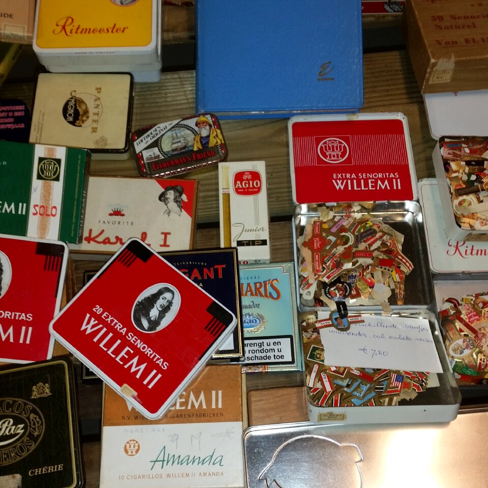 Cans boxes jumble sale