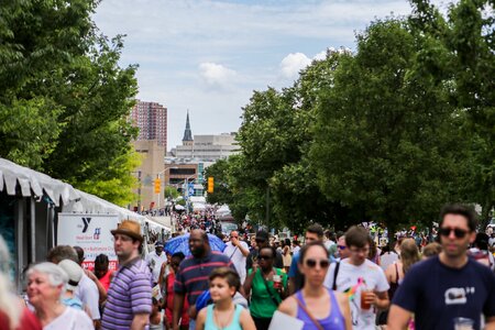 Crowds art festival photo