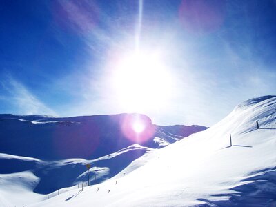 Alpine sun snow