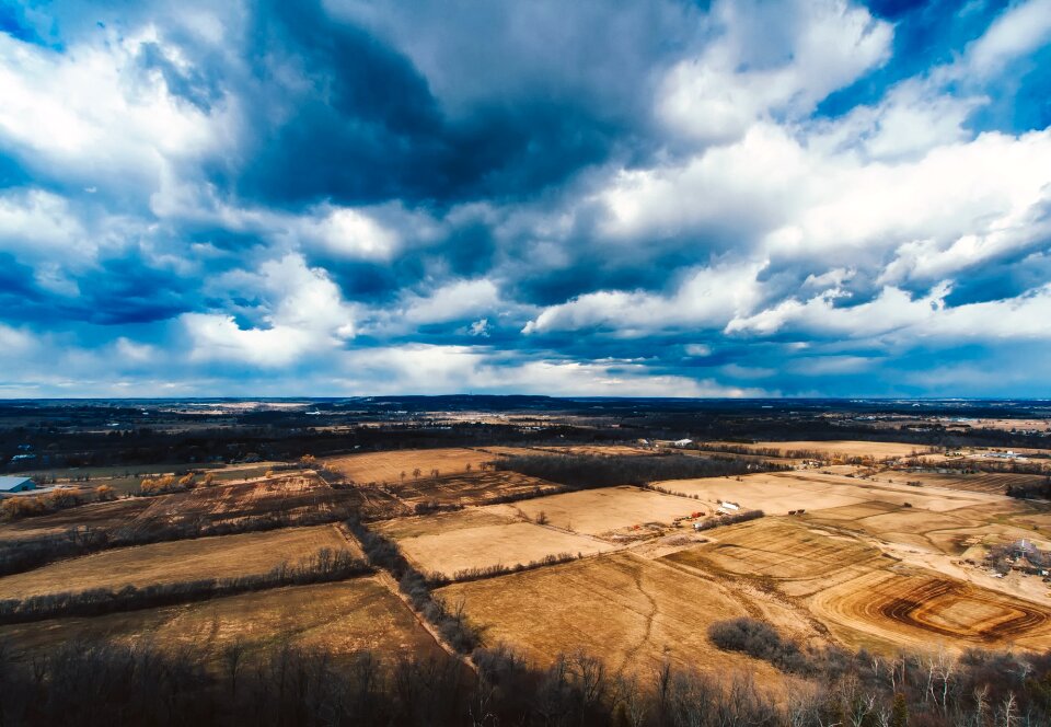 Clouds beautiful fields