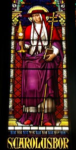 Church window cardinal nancy