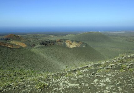 Lava field canary islands volcanic