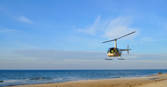 Helicopter beach baltic sea
