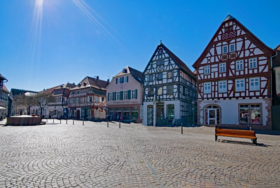 Historic center fachwerkhaus truss