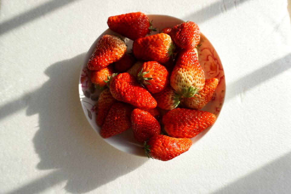 Strawberry light and shadow natural light
