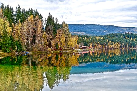 Lake trees scenic photo
