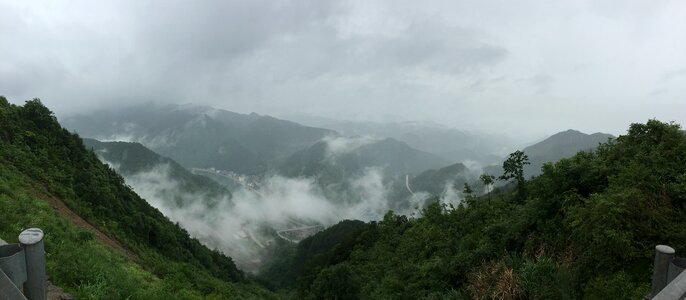 Mountain cloud rain photo