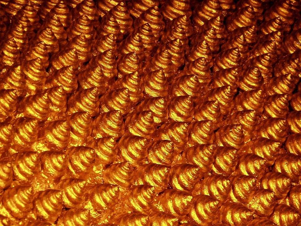 Gold decorated decoration