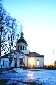 The listed landskyrkan church window light photo