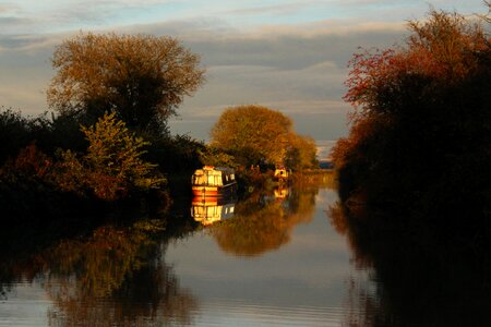 Dusk canal travel