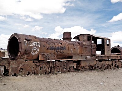 Cemetery of trains bolivia uyuni