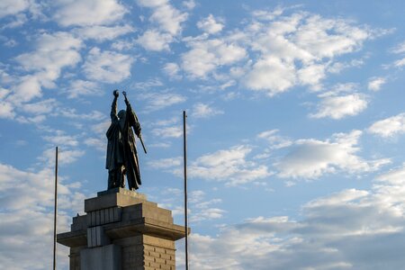 Clouds city monument