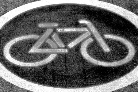 Road sign cycling sign photo