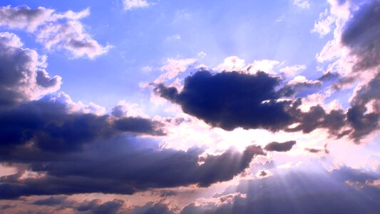 Dark clouds blue clouds form