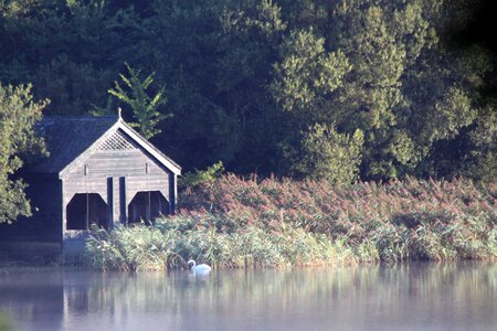 Outdoor cabin blue