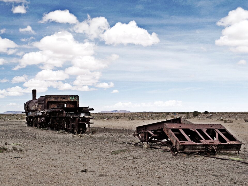 Cemetery of trains bolivia uyuni