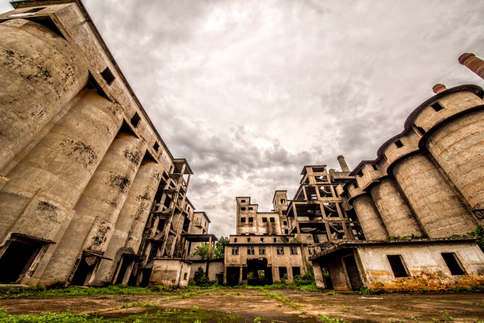 Workshop ruins wide angle photo