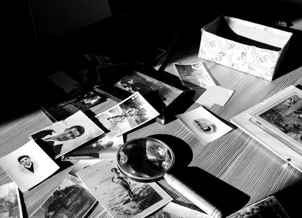 Contrast photo black-and-white contemplation
