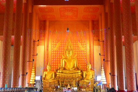 Golden meditation thailand photo