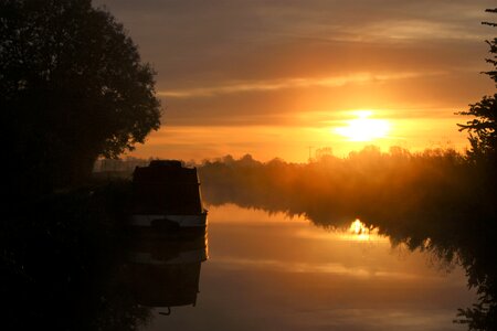 Sky narrow boating water photo