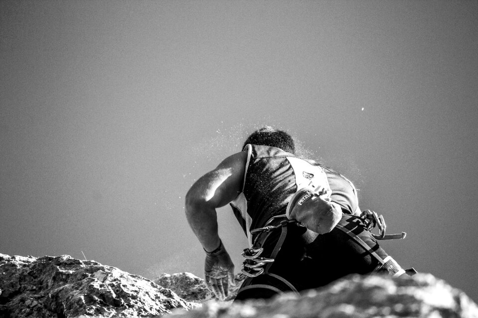 Hiking mountain rocks