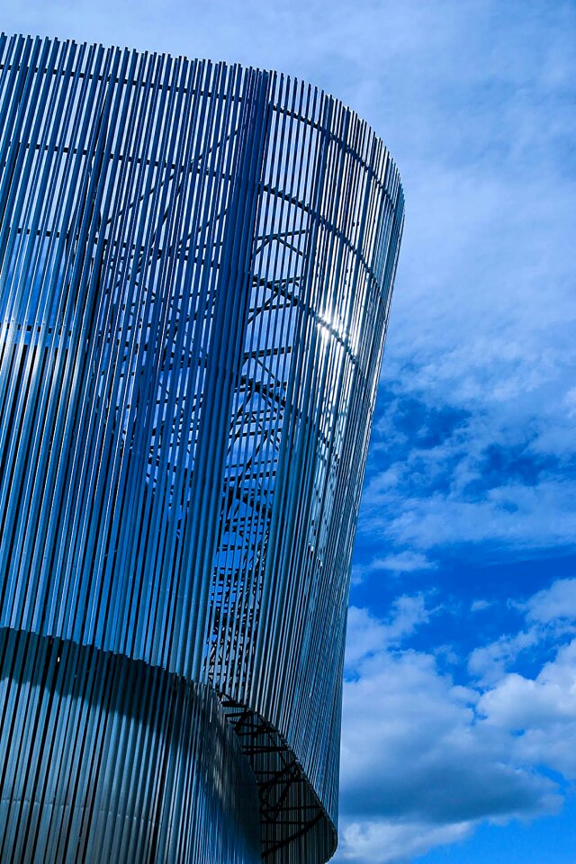Blue sky sky building