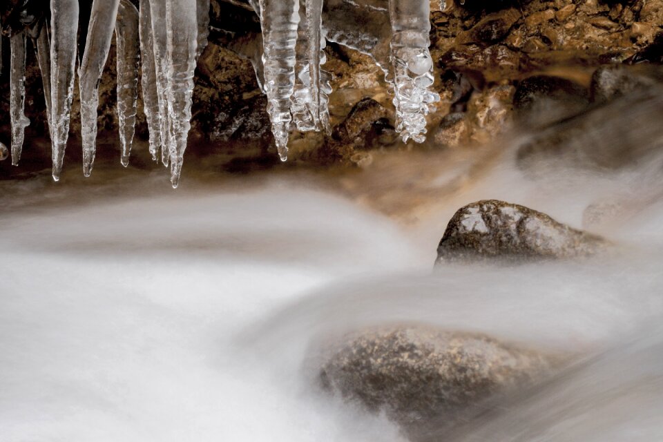 Frozen cold ice