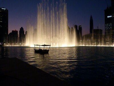 Dubai skyline nightscene
