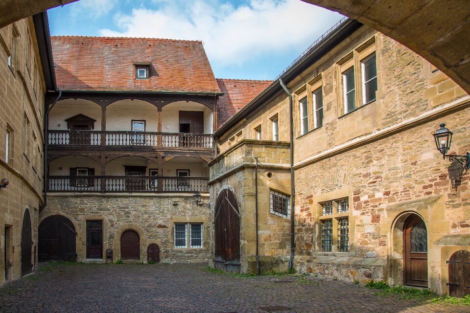 Courtyard baden württemberg historically
