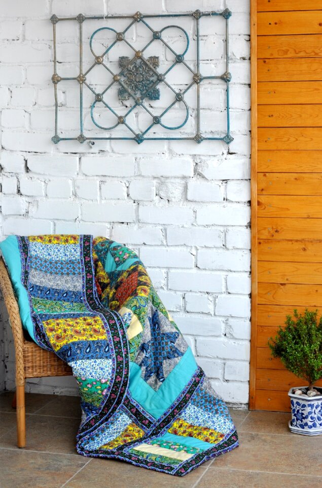Patchwork quilt loggia
