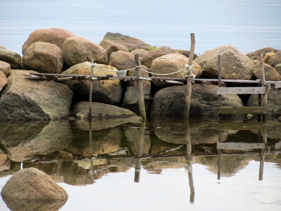 Beach seaside reflection