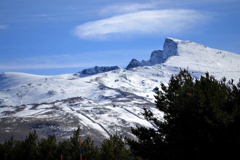 Mountain pico-veleta snow