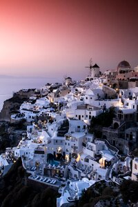 Santorini summer houses photo