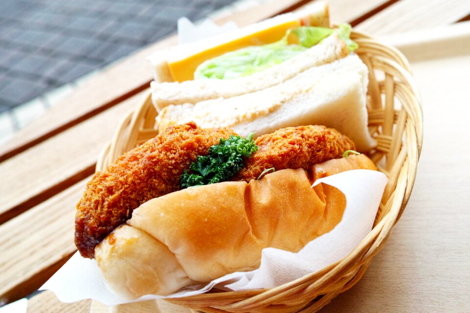 Basket croquettes coffee