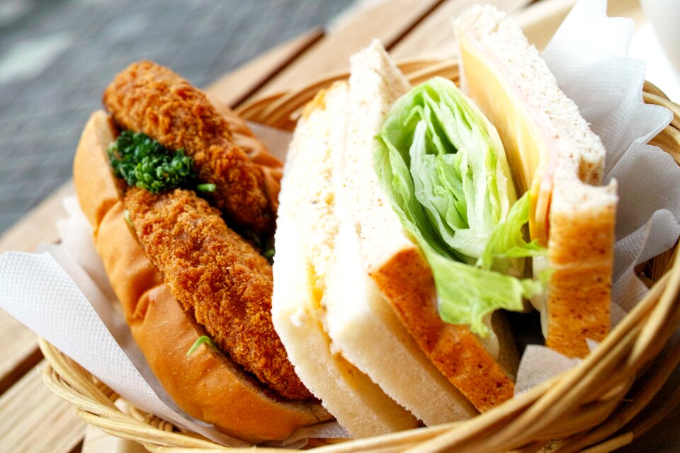 Basket croquettes coffee