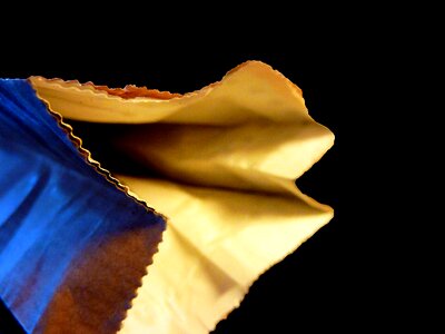 Candy bag touched on food