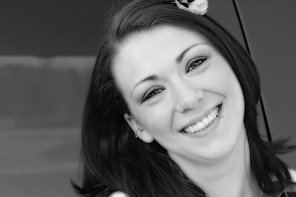 Joy smiling portrait