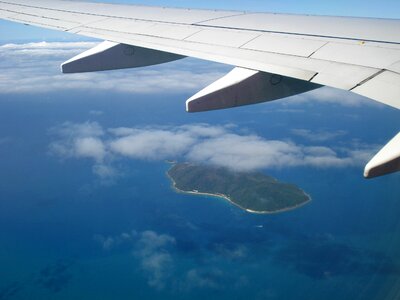 Airplane wing island australia photo