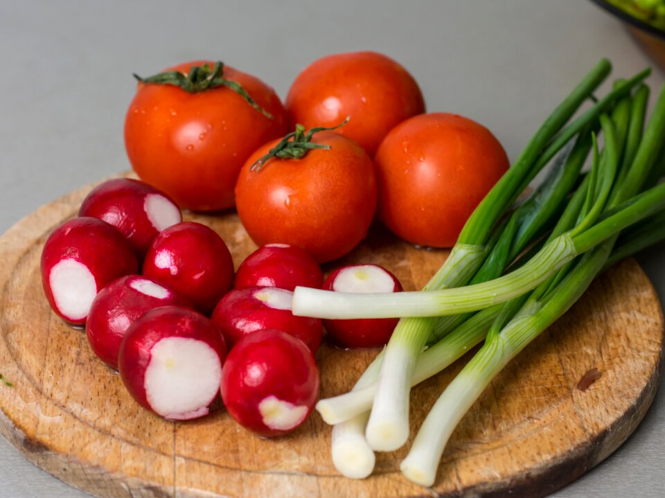 Cucumber tomato food