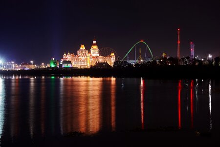 Illumination night river