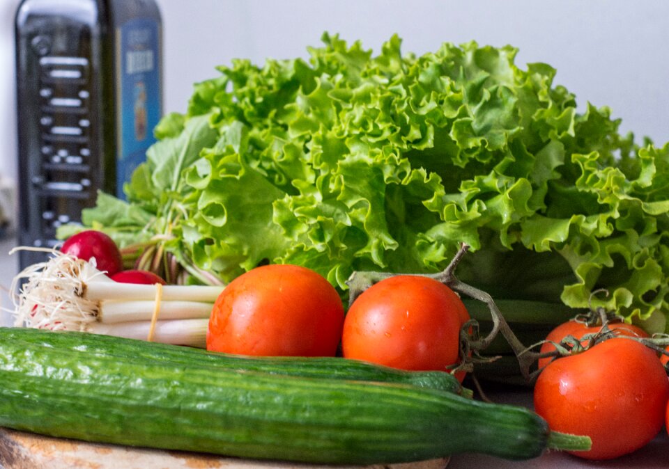 Cucumber tomato food