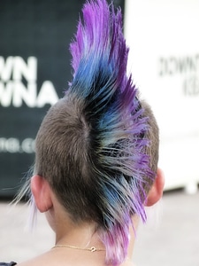 Punk hair style look