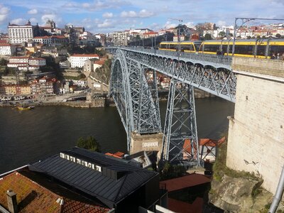 Porto iron bridge tram