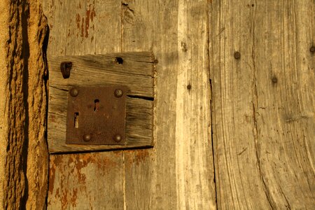 Iron old door bolt