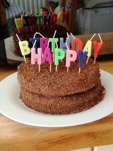 Birthday cake chocolate cake brown birthday photo