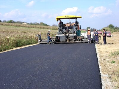 Asphalt road work photo