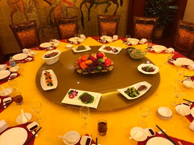 Lazy susan meal chinese photo